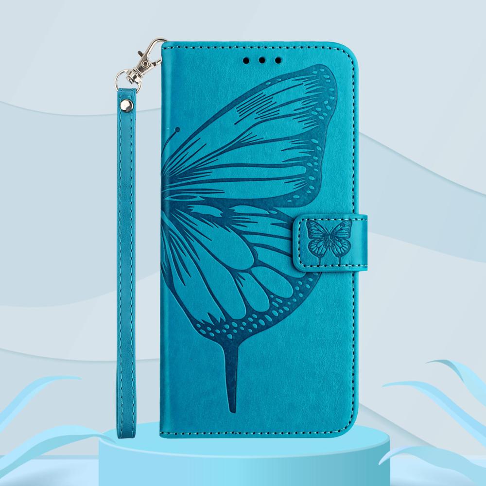  Samsung Galaxy A27 5G Fodral Fjäril Blå