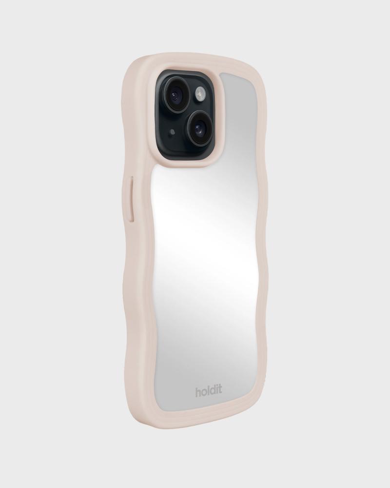 holdit holdit iPhone 15/14/13 Skal Wavy Light Beige Mirror