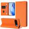  Google Pixel 10/10 Pro / 9/9 Pro Fodral RFID Litchi Läder Orange