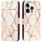  iPhone 16 Pro Max Fodral Marmor Vit/Rosa