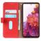 KHAZNEH KHAZNEH Galaxy S24 Fodral Premium Litchi Äkta Läder Röd