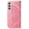  Samsung Galaxy A25 5G Fodral Läder Big Butterfly Rosa