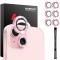 NORTHJO NORTHJO iPhone 15/15 Plus/14/14 Plus Linsskydd 3-PACK Glitter Rosa