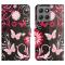  Motorola Moto G15 / G15 Power Fodral Med Tryck Rosa Fjärilar