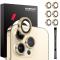 NORTHJO NORTHJO iPhone 14 Pro/Pro Max/15 Pro/Pro Max Linsskydd 2-PACK Guld