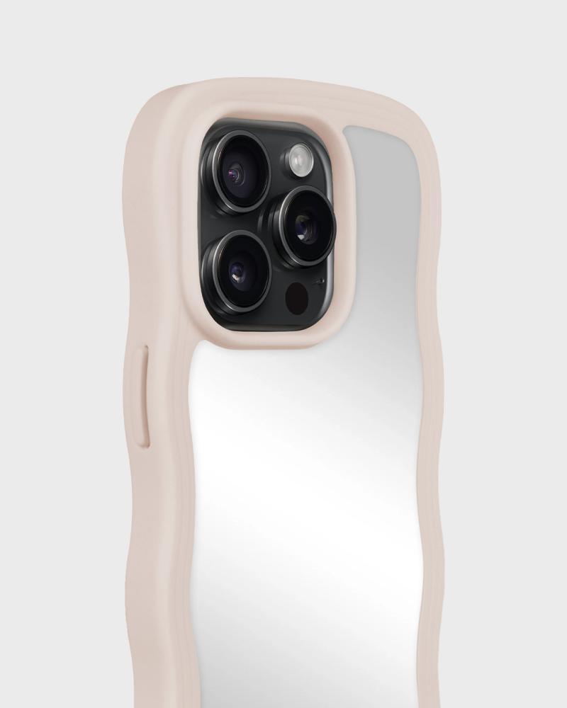 holdit holdit iPhone 14 Pro Skal Wavy Light Beige Mirror