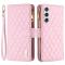 BINFEN BINFEN Galaxy S24 Fodral Diamond Multifunktionell Rosa