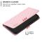 BINFEN BINFEN iPhone 15 Pro Fodral Diamond Flip Läder Rosa