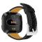  Äkta Läder Armband Fitbit Versa/Versa 2 - Svart