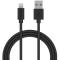 Smartline Smartline 2m Lightning MFi Laddningskabel Svart