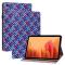  Samsung Galaxy Tab A7 10.4 Fodral Vävd Textur Blå/Rosa