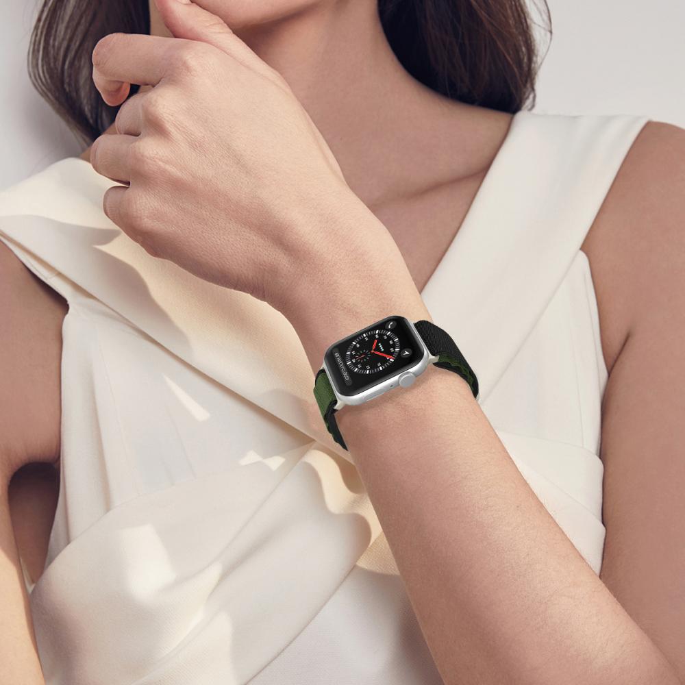 ColorPop Apple Watch 38/40/41/42 mm Armband Alpine Pro Loop Svart/Grön