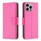  iPhone 15 Pro Max Fodral Litchi Shark Läder Rosa