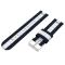  Nylon Armband Med Vertikal Design - Blå/Vit (22mm)