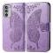  Motorola Moto G52/G82 Fodral Fjäril Tryck Ljus Lila