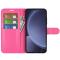  Samsung Galaxy S25 Plus Fodral Litchi Läder Rosa