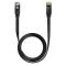 BASEUS Baseus 2m Cat6 Platt RJ45 Nätverkskabel Svart