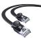 BASEUS Baseus 2m Cat6 Platt RJ45 Nätverkskabel Svart