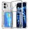  iPhone 16 Plus Skal Kickstand Med Korthållare Transparent