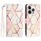  iPhone 16 Pro Max Fodral Marmor Vit/Rosa
