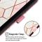  iPhone 16 Pro Max Fodral Marmor Vit/Rosa