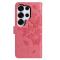  Samsung Galaxy S26 Ultra Fodral Fjäril Tryck Rosa