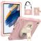  Galaxy Tab A8 Skal Hybrid Shockproof Kickstand Rosa