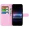  Sony Xperia Pro-I Fodral Litchi Textur Ljus Rosa