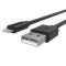 Smartline Smartline 3m Lightning MFi Laddningskabel Svart