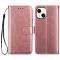  iPhone 13 Mini Fodral Crazy Horse Läder Roséguld