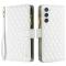  Samsung Galaxy S24 Fodral Diamond Multifunktionell Vit