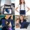  Galaxy Tab A8 Skal Hybrid Shockproof Kickstand Mörk Blå