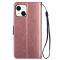  iPhone 13 Mini Fodral Crazy Horse Läder Roséguld