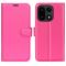  OnePlus 15 Fodral Litchi Läder Rosa