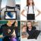  Galaxy Tab A8 Skal Hybrid Shockproof Kickstand Svart