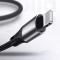 JOYROOM Joyroom 20 cm 3A Lightning Snabbladdning Nylon Kabel - Svart/Grå