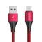 JOYROOM Joyroom 1.5m 3A MicroUSB Snabbladdning Nylon Kabel - Röd