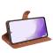  Samsung Galaxy S23 Fodral Litchi Läder Brun