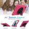  Galaxy Tab A8 Skal Hybrid Shockproof Kickstand Rosa