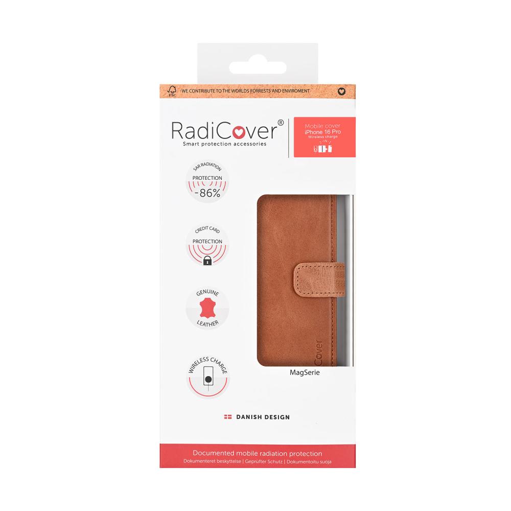 Radicover Radicover iPhone 16 Pro Fodral 2in1 MagSafe Äkta Läder Brun