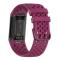  Fitbit Charge 6 / 5 Armband Silikon Ihåligt Vinröd