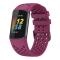  Fitbit Charge 6 / 5 Armband Silikon Ihåligt Vinröd