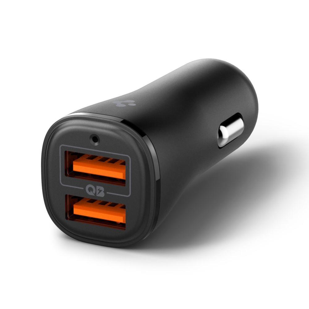 Spigen Spigen 30W Billaddare 2x USB-A Essential Svart