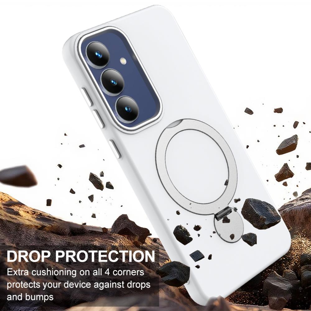  Samsung Galaxy A37 5G Skal MagSafe Kickstand Hybrid Vit