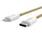 Smartline Smartline 2m USB-C - Lightning MFi Fuzzy Laddningskabel Sand