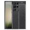  Samsung Galaxy S24 Ultra Skal Litchi Textur Svart