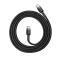 BASEUS Baseus Cafule 1m 60W PD QC USB-C - USB-C Nylon Kabel - Svart/Grå