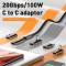  100W USB-C Hane - USB-C Hona Adapter Elbow USB 4.0 Silver