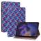  Samsung Galaxy Tab A8 10.5 Fodral Vävd Textur Blå/Rosa