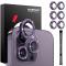 NORTHJO NORTHJO iPhone 15 Pro/Pro Max/14 Pro/Pro Max Linssskydd 2-PACK Glitter Lila